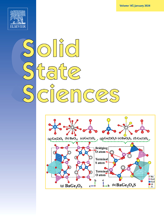 Go to journal home page - Solid State Sciences
